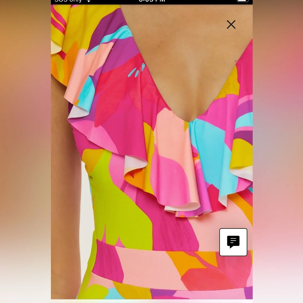 New Lilleth Ruffle One-Piece Swimsuit Trina Turk